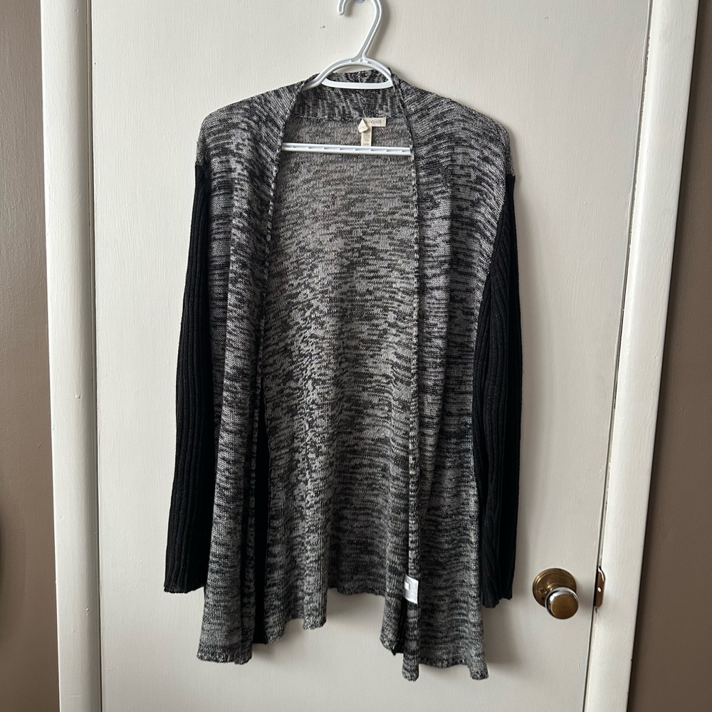 Eileen Fisher lightweight cardigan open-front  long sleeves medium linen